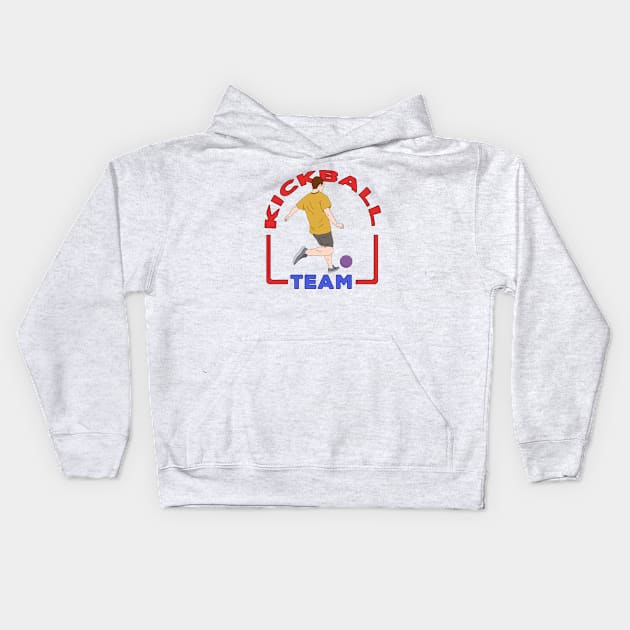 Kickball Team Kids Hoodie by DiegoCarvalho